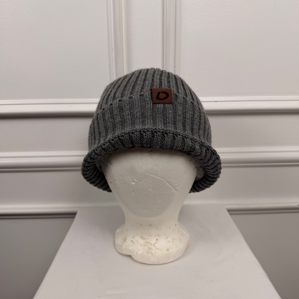 Apollo USA Charcoal Gray Ribbed‎ Knit Beanie One Size